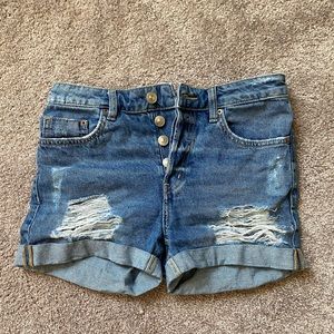 H&M Divided high waisted button fly shorts